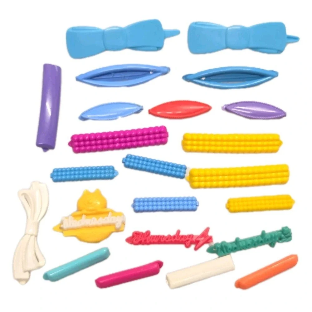 Vintage 80s Goody Snap Tight Barrettes Plastic Hair Clips Lot Of 23
